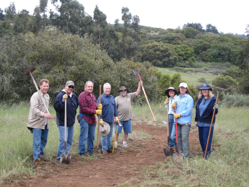 SMVOS Trail Volunteers working on trails